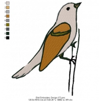 Bird Embroidery Design 17